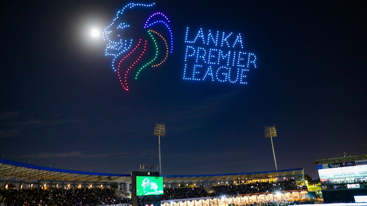 Drone show on display during Lanka Premier League