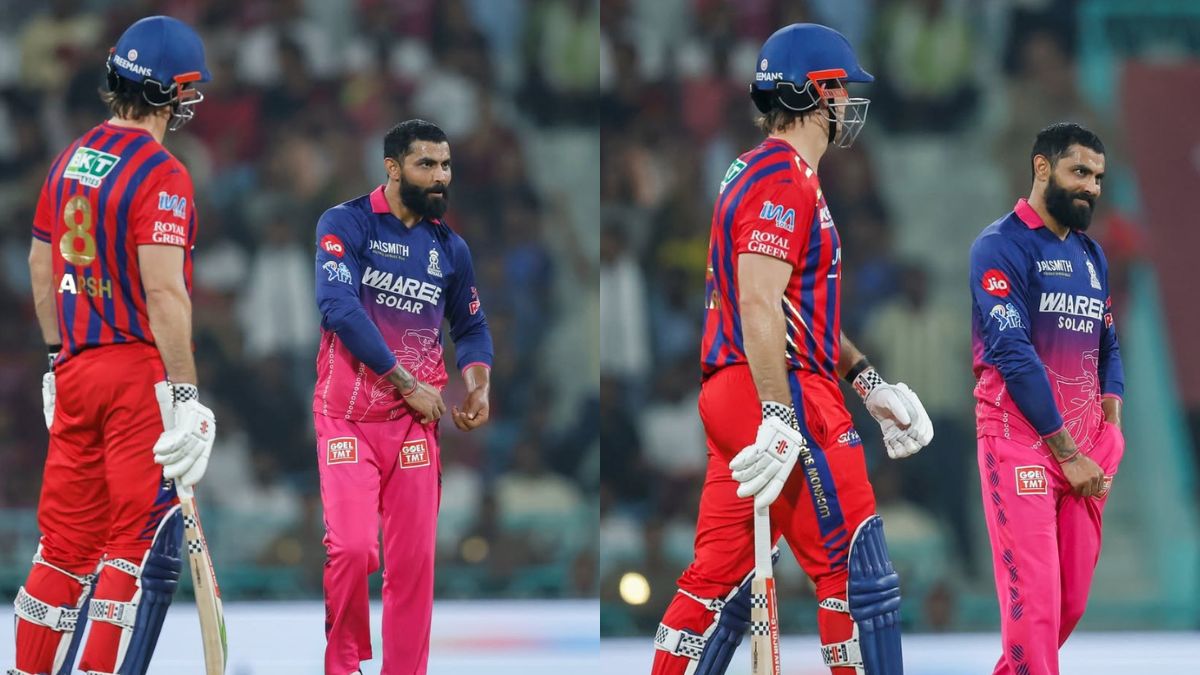 Ravindra Jadeja celebrates after dismissing Nicholas Pooran