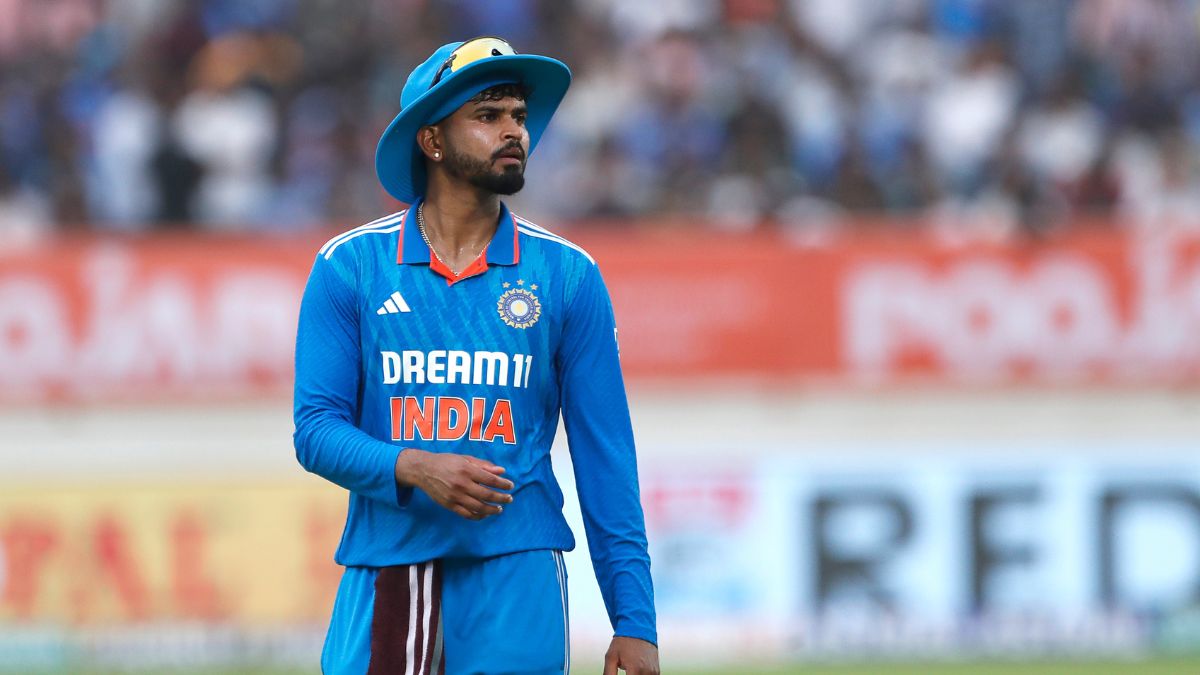 Shreyas Iyer reacts after his appointment as India's T20I captain