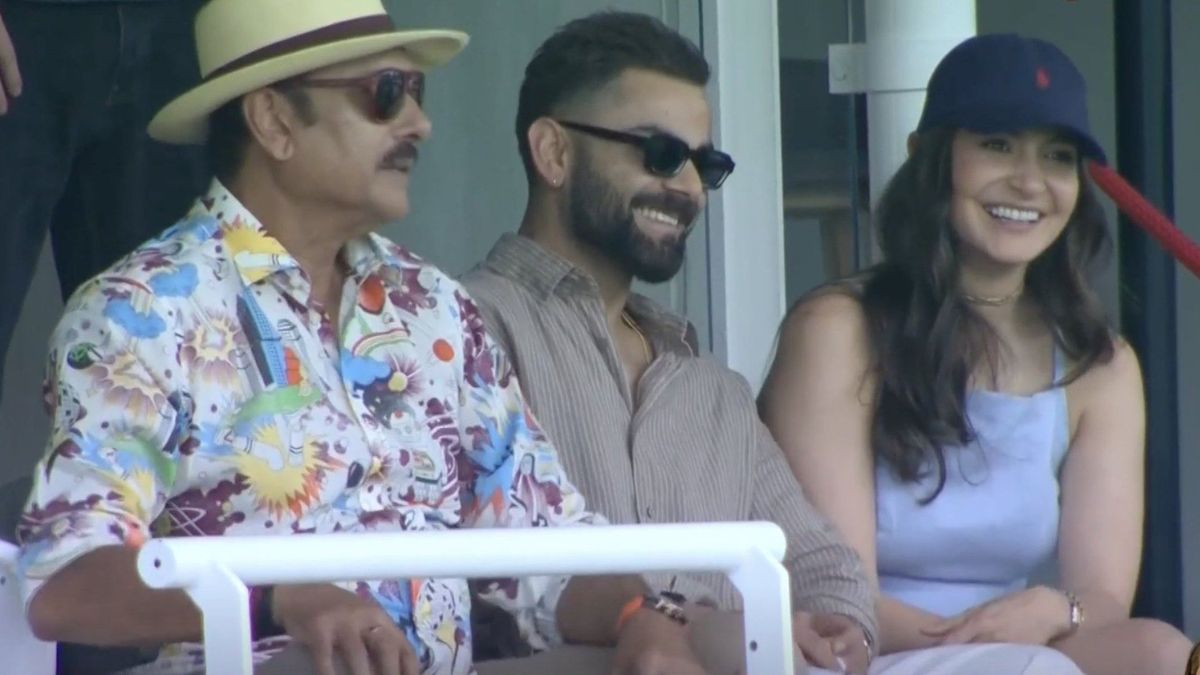 Ravi Shastri, Virat Kohli, Anushka Sharma (Source: Screengrab/JioHotstar)