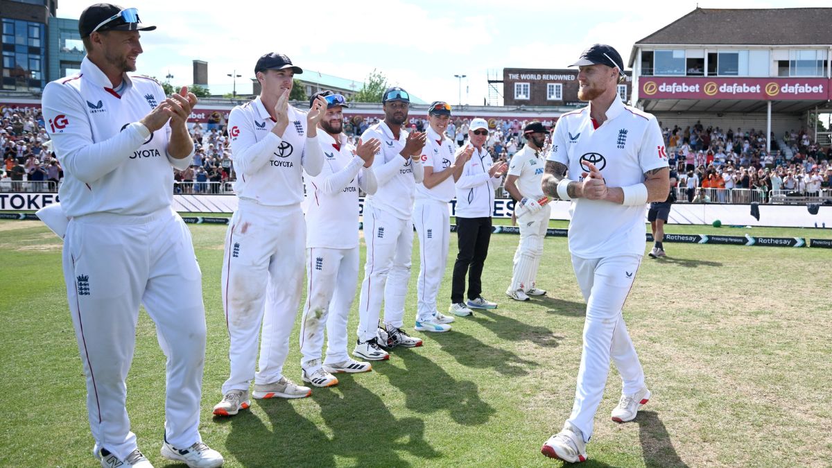 Ben Stokes receives a guard of honour twice in his farewell Test match