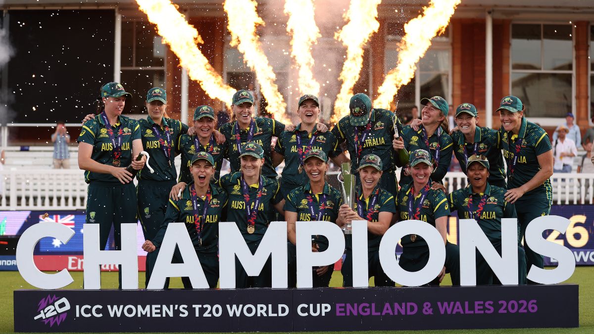 Australia celebrate Women's T20 World Cup 2026 victory (Source: ICC)