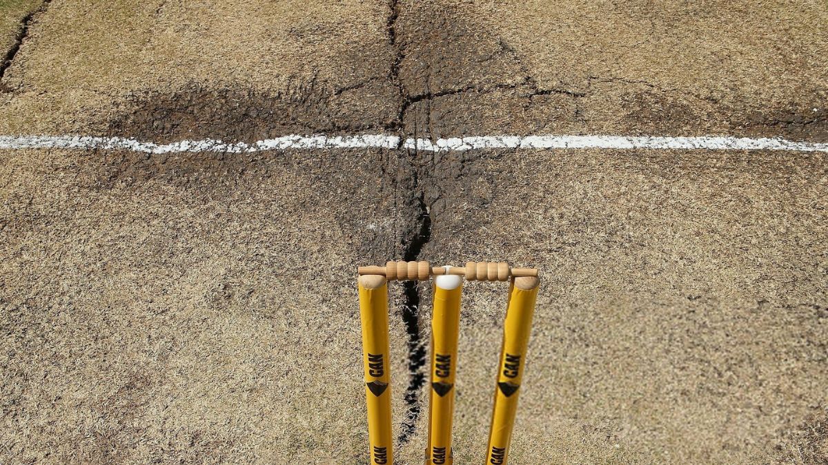 Pitch Cracks (Source: X/@HardCricketpix)