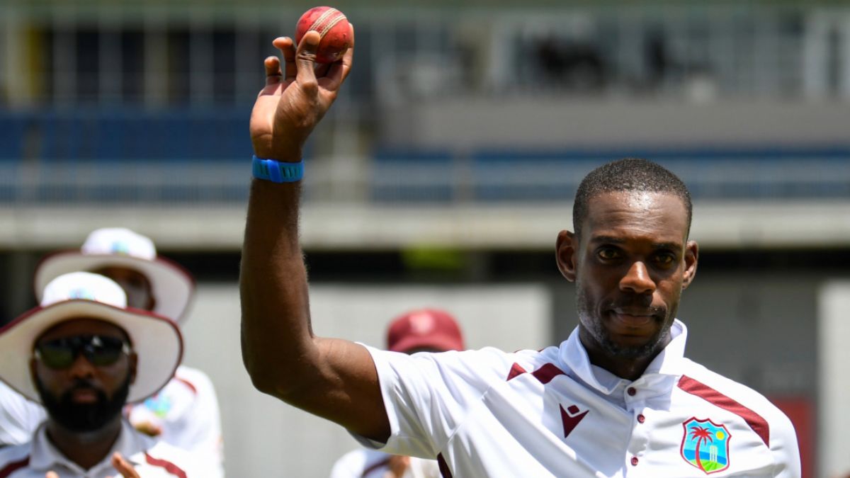 Justin Greaves celebrates his maiden five-wicket haul