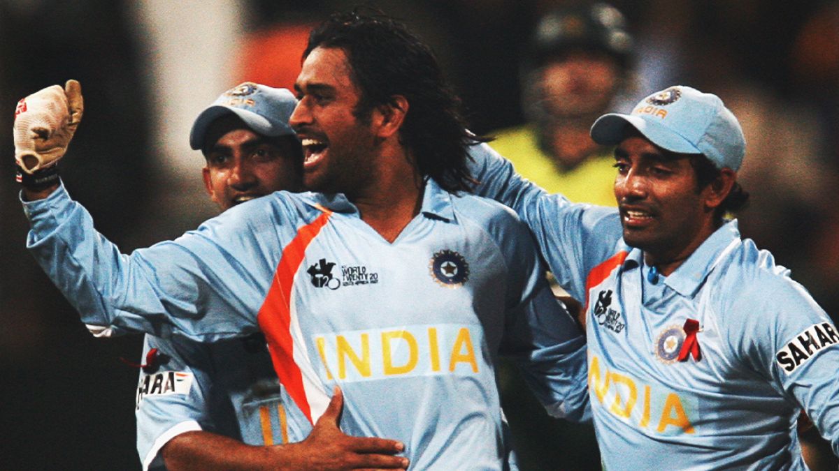Gautam Gambhir, MS Dhoni, Robin Uthappa (Source: X/@ICC)