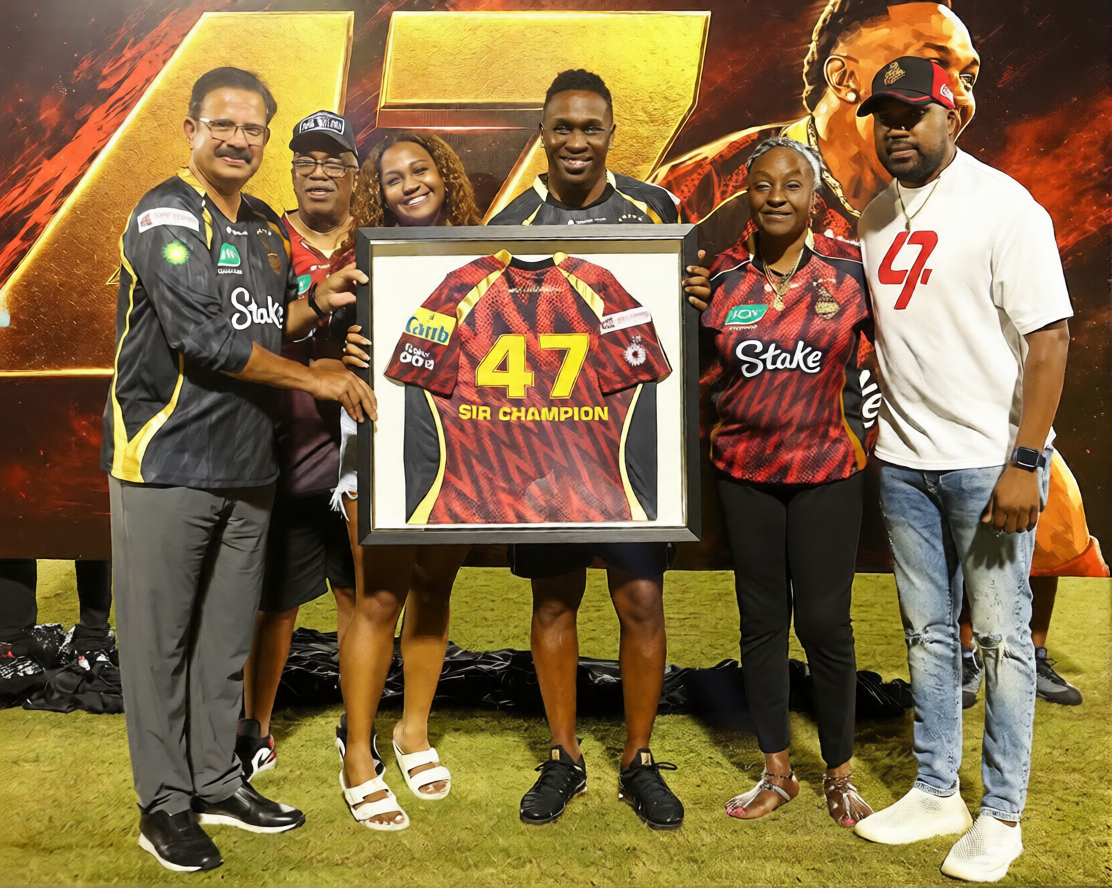 Trinbago Knight Riders retire jersey No. 47 in honour of Dwayne Bravo