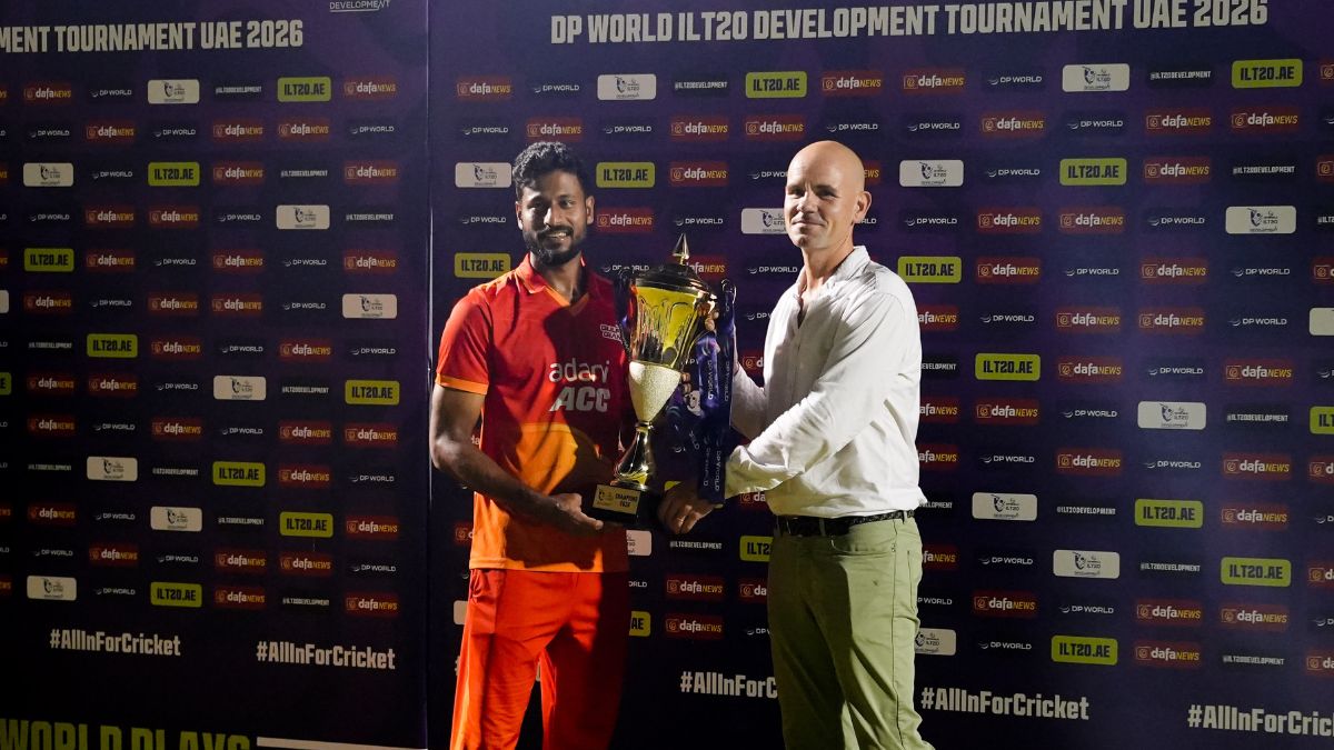 Gulf Giants captain Adeeb Usmani with the ILT20 Development Cup 2026