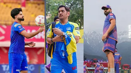 Shreyas Iyer, MS Dhoni and Rohit Sharma