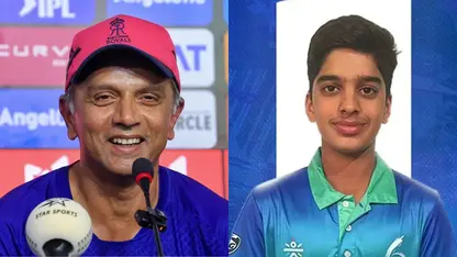 Rahul Dravid, Anvay Dravid (Source: X/@CricketCentrl)