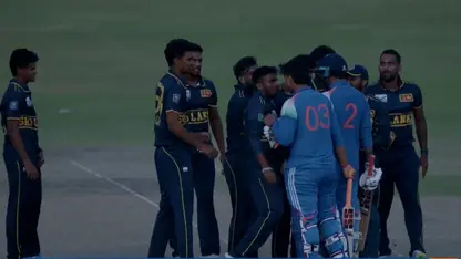 Vaibhav Sooryavanshi, Suryansh Shedge fight with Sri Lanka A team (Source: Screengrab/SonyLiv)