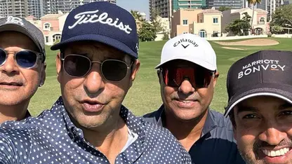 Wasim Akram, Waqar Younis, Nikhil Chopra (Source: Instagram/@waqyounis)