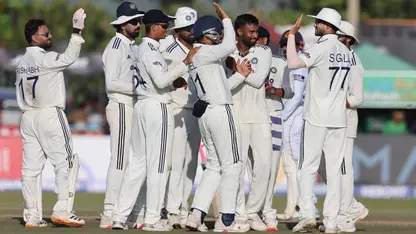 Indian Test Team celebrate together (Source: X/@BCCI)