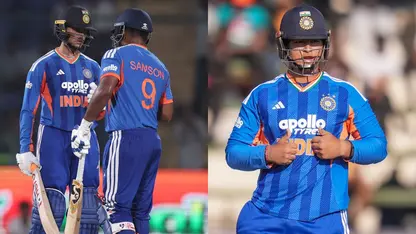 Sanju Samson, Abhishek Sharma and Vaibhav Sooryavanshi
